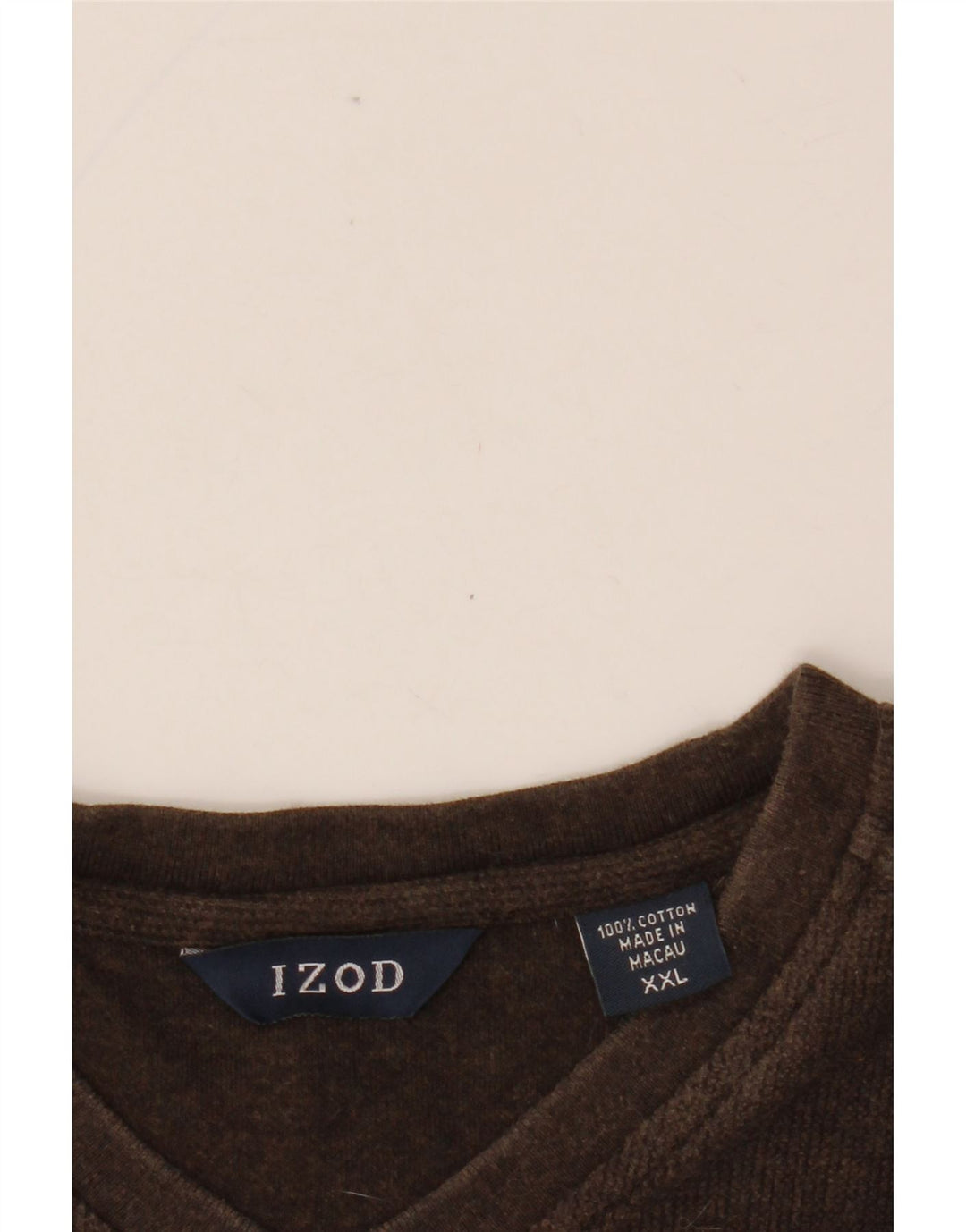 IZOD Herren-Top, langärmelig, 2XL, braun, Colourblock-Baumwolle