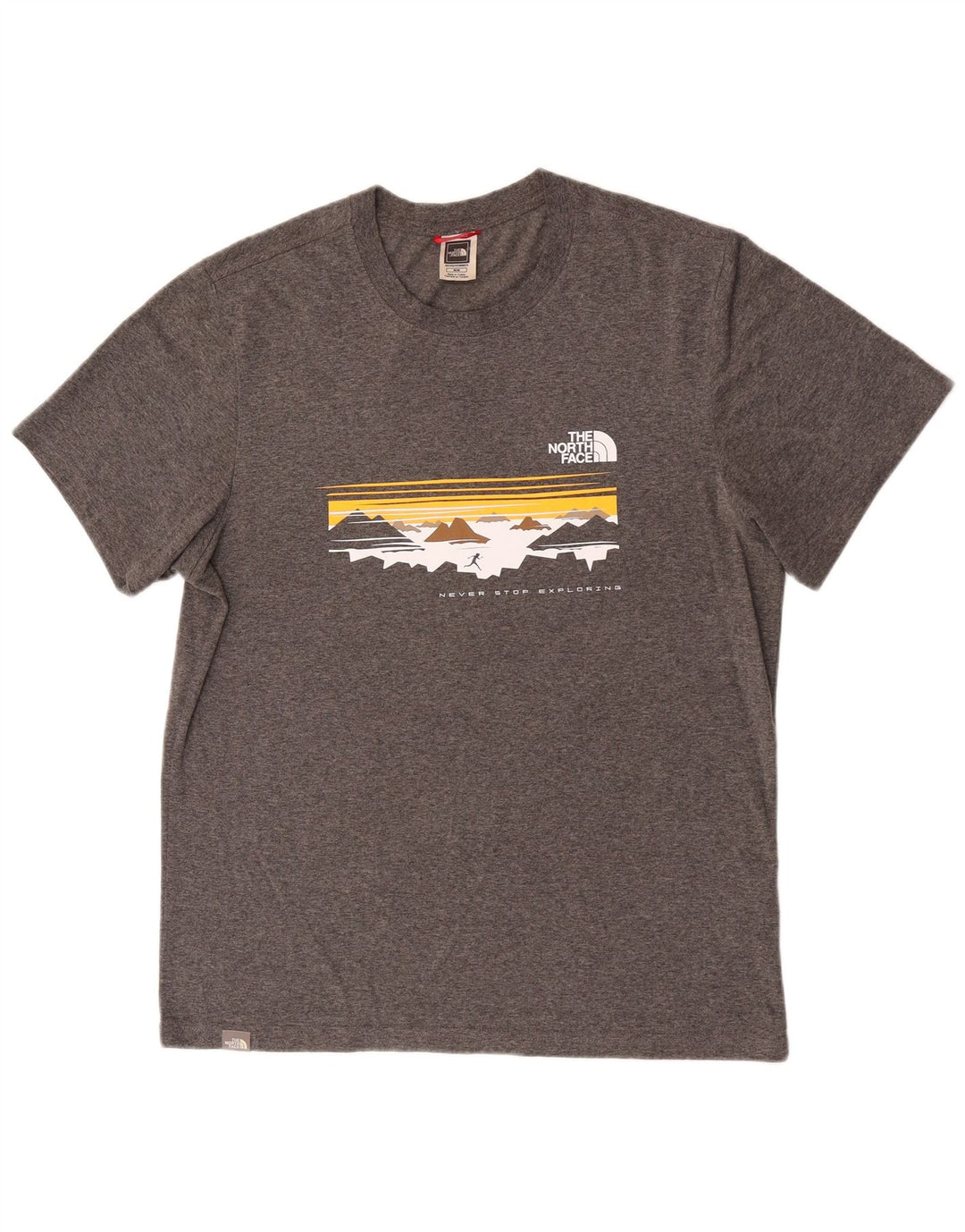 The North Face Herren-T-Shirt mit Grafik, mittelgrau gesprenkelte Baumwolle