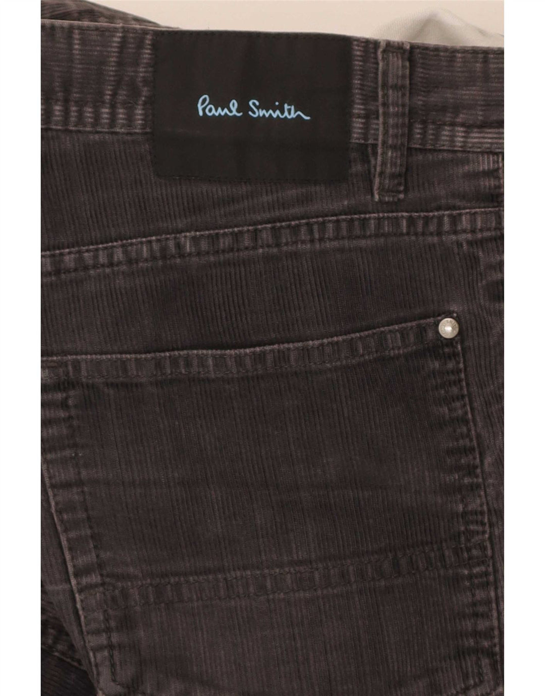Paul Smith Herren Bootcut-Cordhose W32 L31 Graue Baumwolle