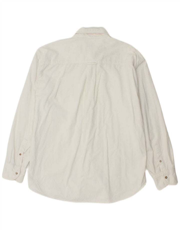 WAMPUM Herren Cordhemd XL Weiß