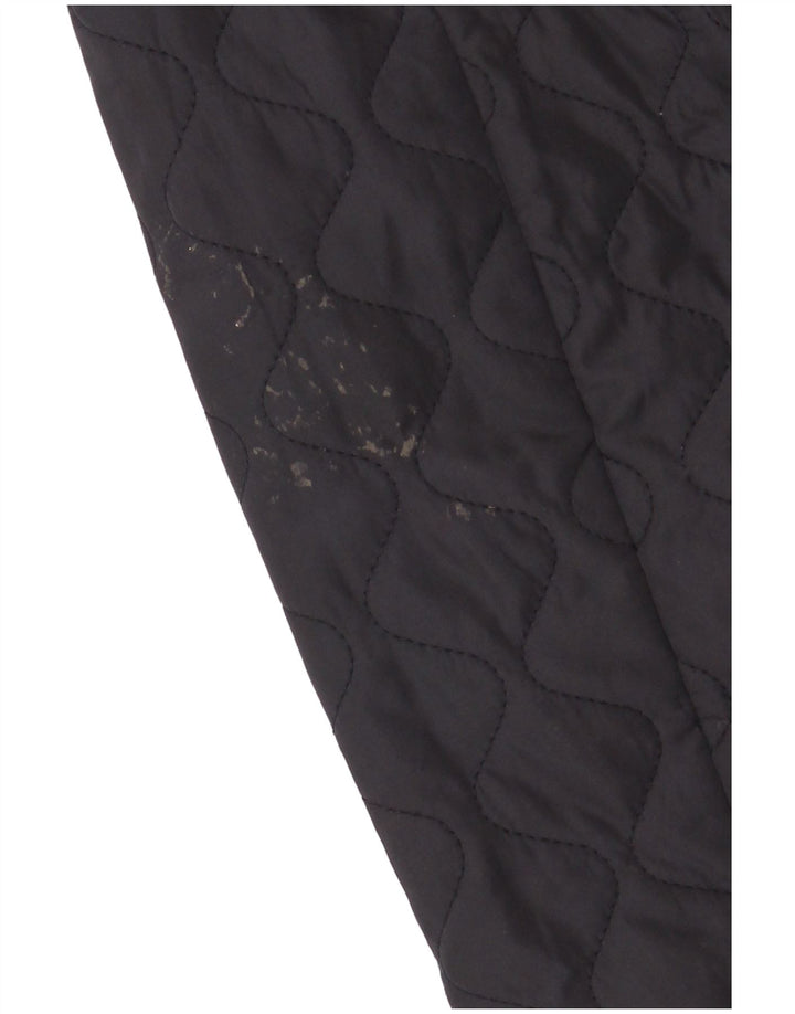 Zara Damen Crop Steppjacke UK 10 Small Marineblau