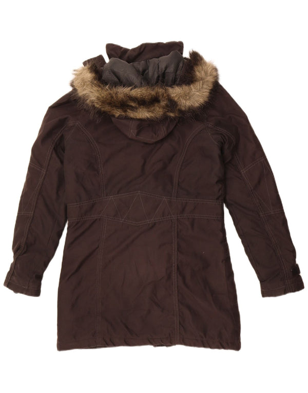 Adidas Damen Kapuzenparkajacke UK 14 Mittelschwarzes Polyester