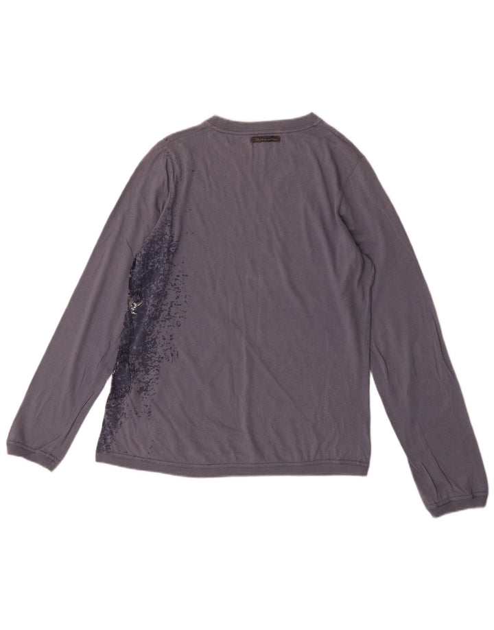 Marlboro Classics Damen Grafik-Top Langarm UK 18 XL Marineblau