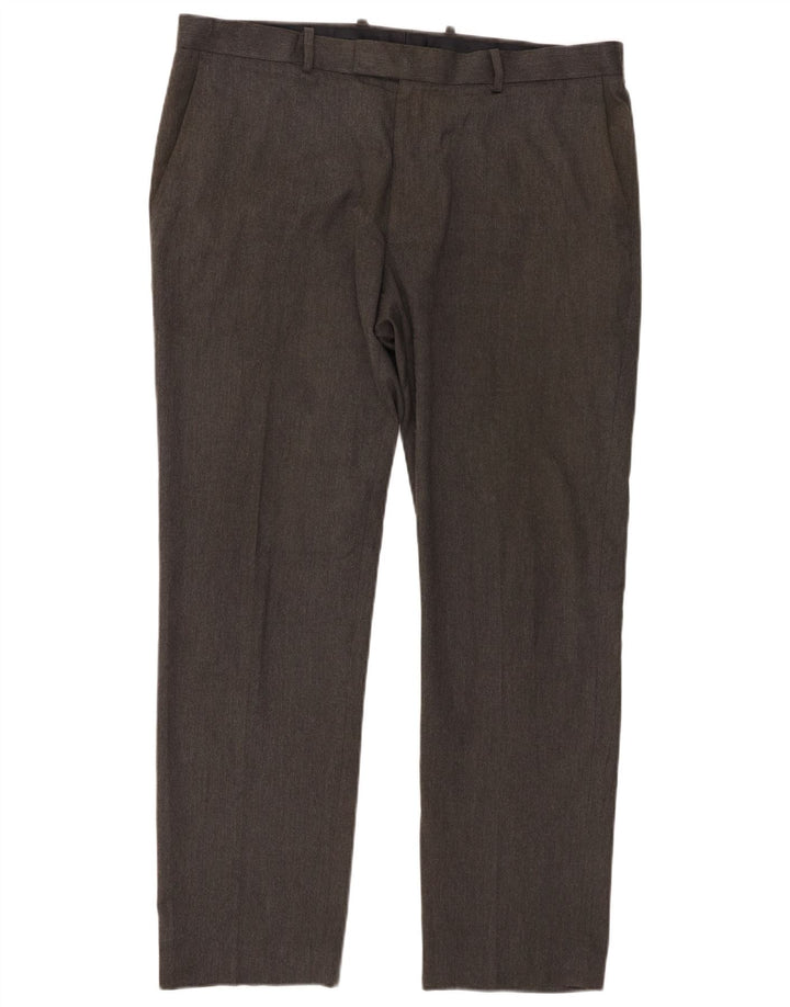 Marks & Spencer Herren Slim Fit Chinohose W38 L31 Grau Polyester