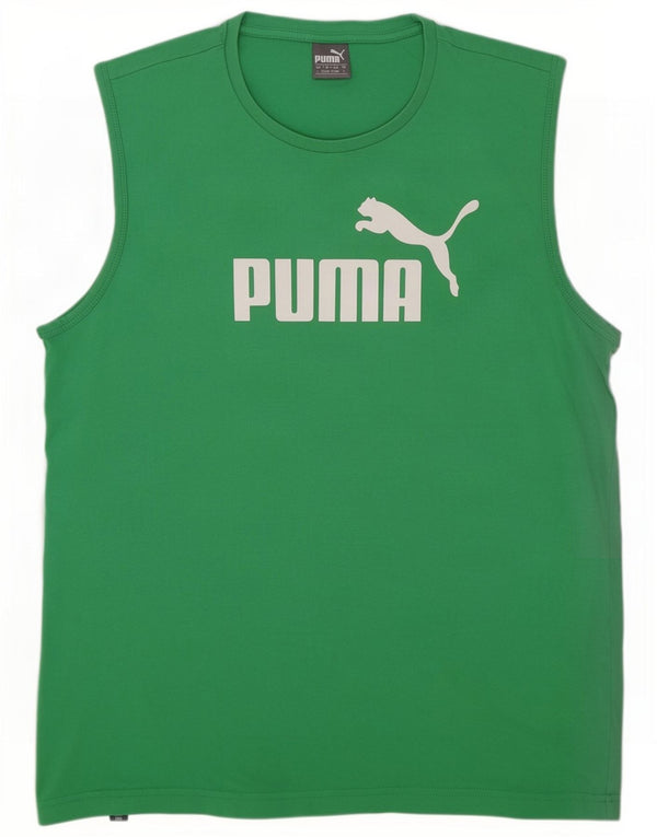 Puma Herren Graphic Vest Top Large Grün