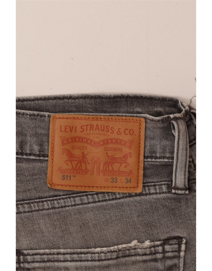 Levi's Herren 511 Slim Jeans W33 L34 Grau