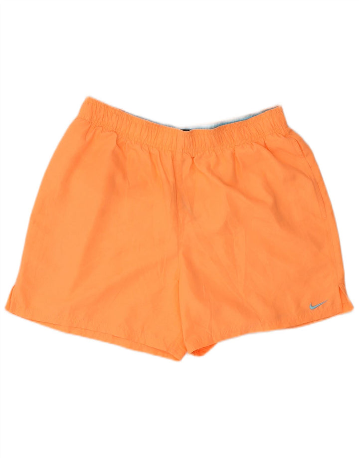 Nike Herren-Sportshorts, großes orangefarbenes Polyester