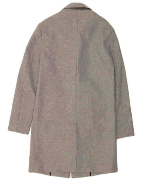 Zara Herrenmantel UK 34 XS Grau meliertes Polyester