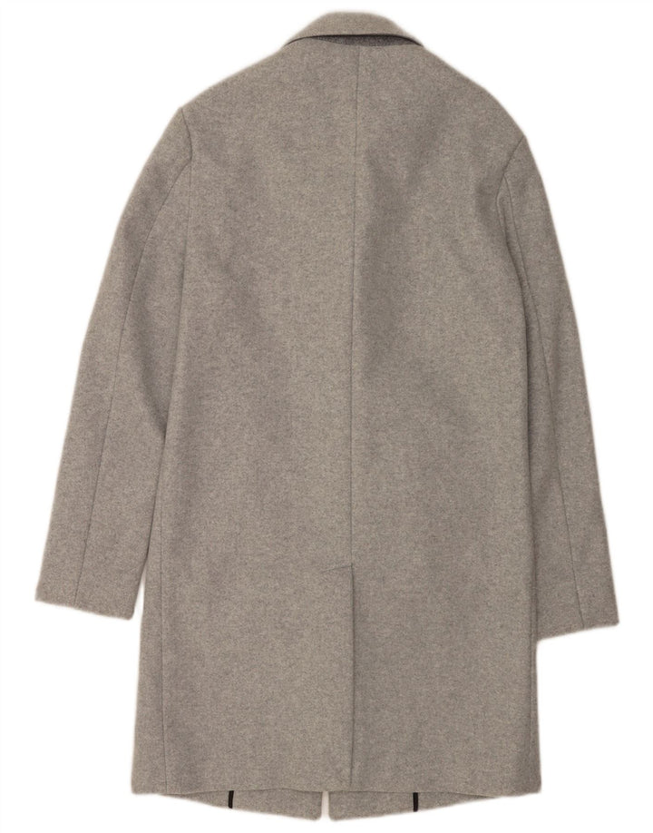 Zara Herrenmantel UK 34 XS Grau meliertes Polyester