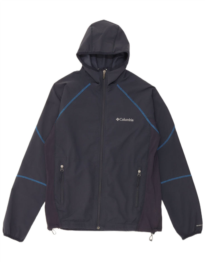 Columbia Herren Omni-Shield Kapuzen-Trainingsanzug-Top-Jacke, mittelmarineblau