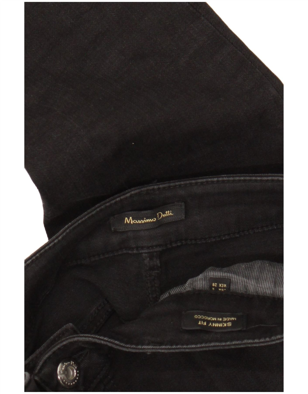 Massimo Dutti Damen Skinny Jeans EU 38 Small W28 L30 Schwarz