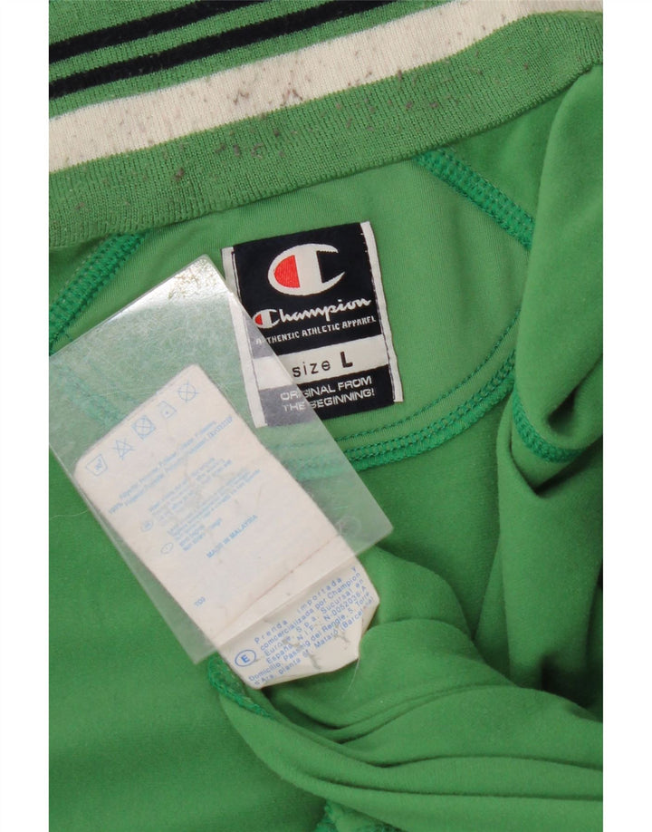 CHAMPION Herren-Trainingsanzug-Top-Jacke, großes grünes Polyester