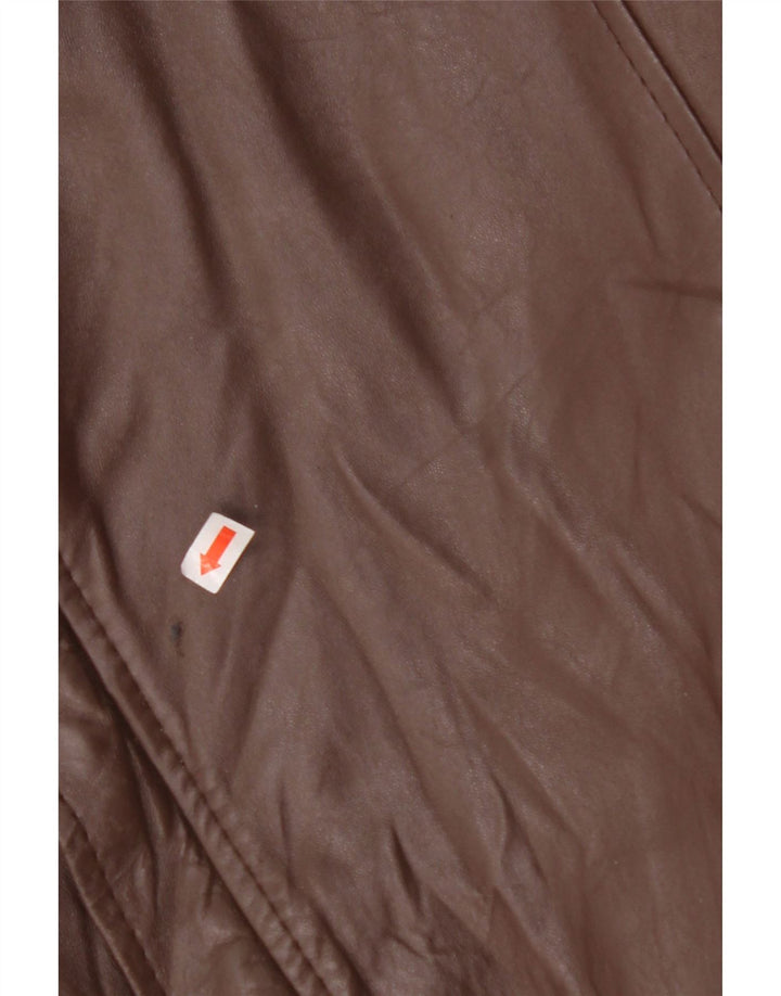 VINTAGE Herren Lederjacke IT 56 3XL Braun