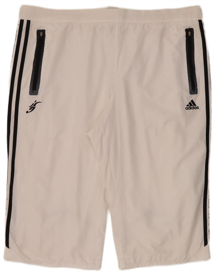 Adidas Herren Climalite Bermuda Sport Shorts XL Weiß Polyester