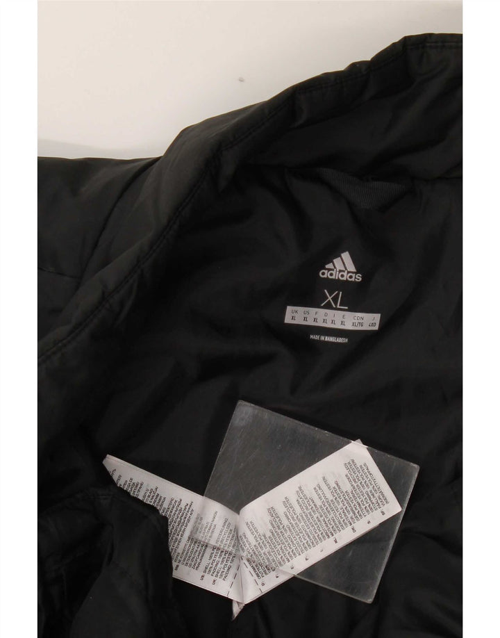 Adidas Herren Wattierte Jacke UK 42 XL Schwarz Polyester