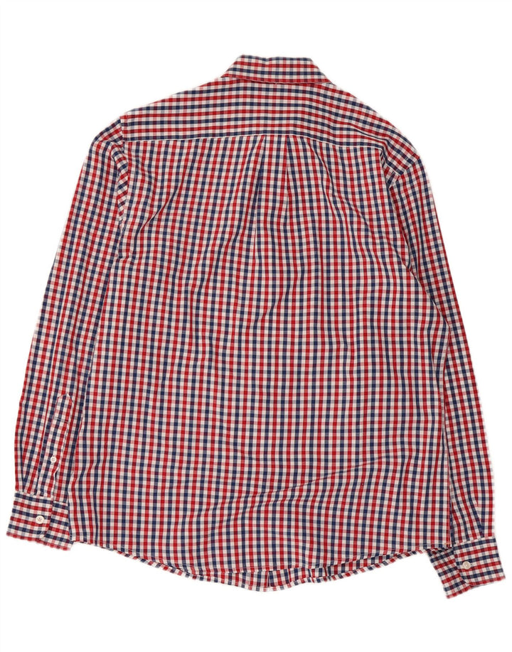 Dockers Herrenhemd aus mittelroter Gingham-Baumwolle