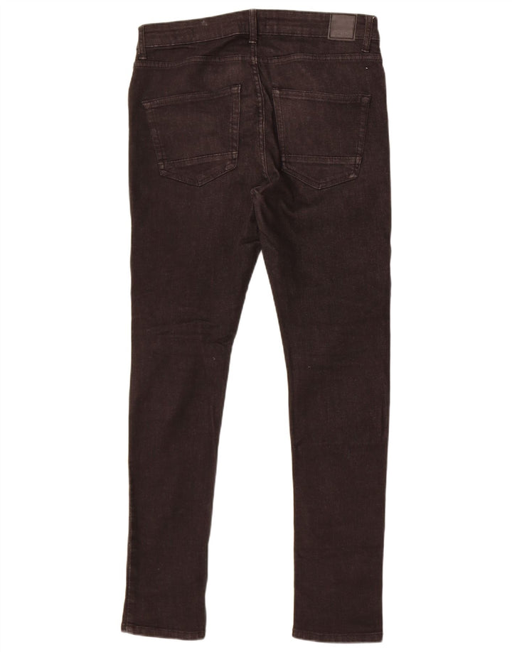 Bench Herren Skinny Jeans W32 L32 Schwarze Baumwolle