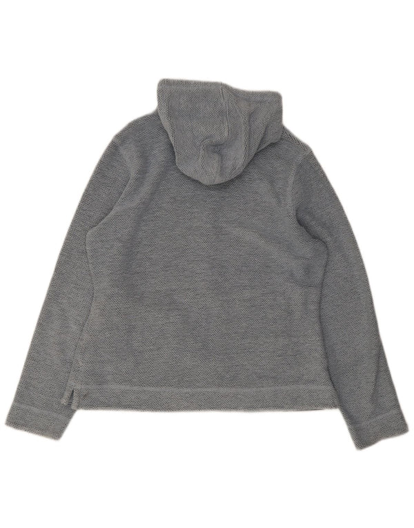 Weird Fish Damen-Kapuzenpullover mit Reißverschluss, UK 14, mittelblaue Baumwolle