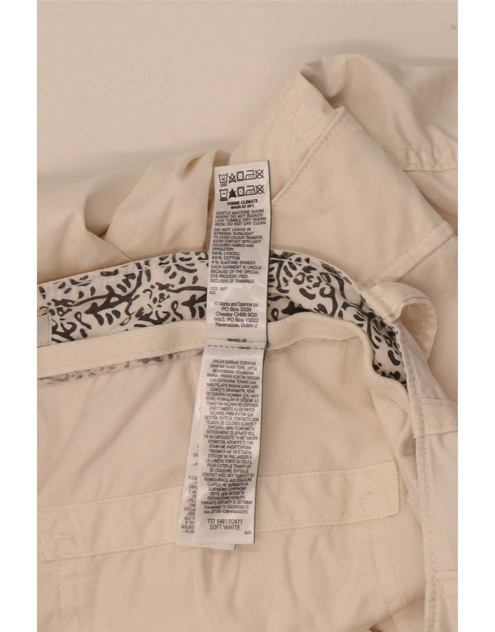 Marks & Spencer Damen Cargohose UK 14 Large W34 L29 Off White
