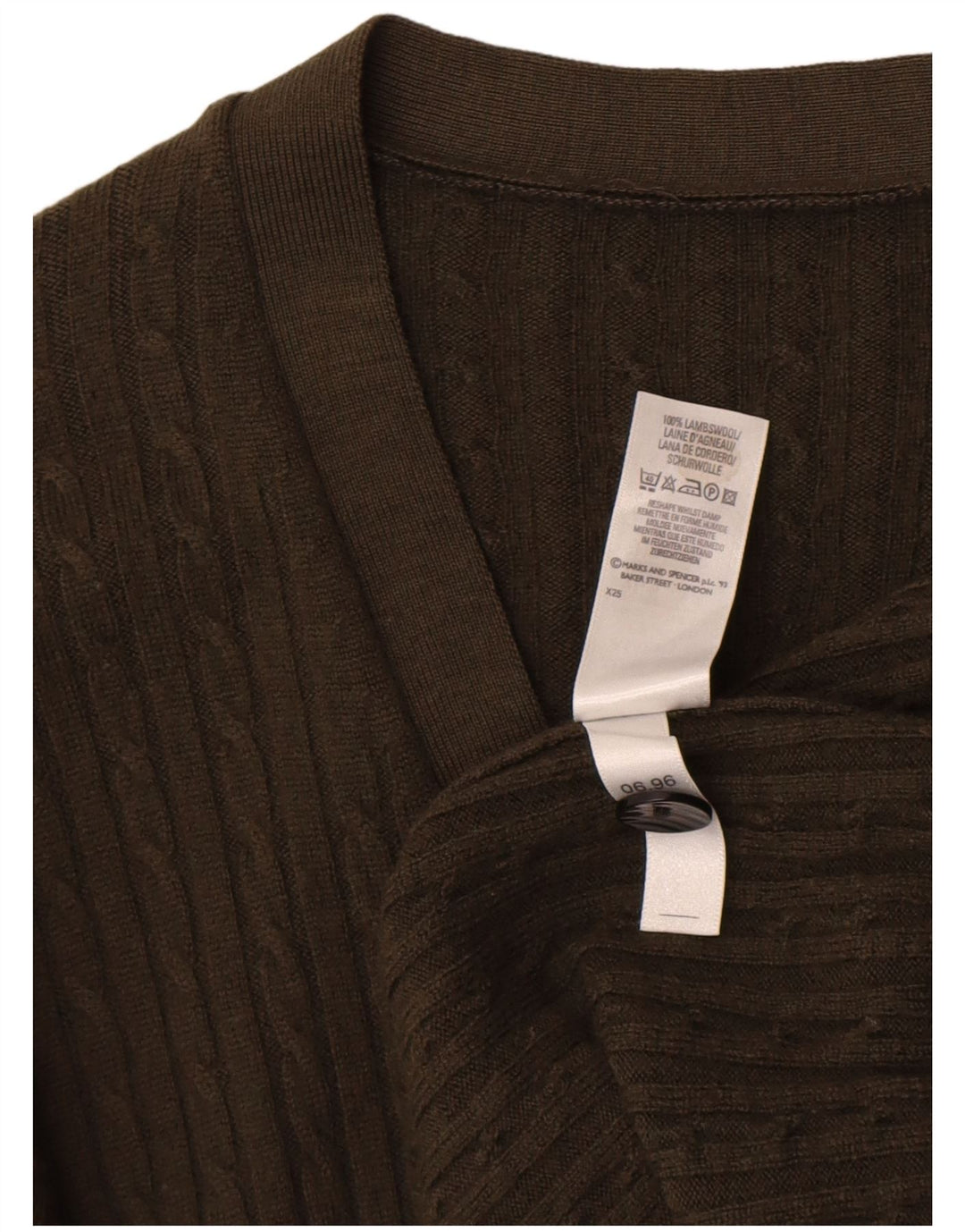 Marks & Spencer Damen St. Michael Cardigan Pullover UK 14 Large Khaki