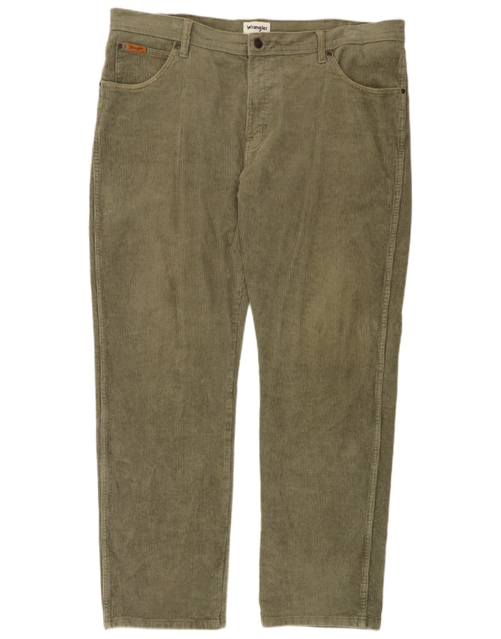 WRANGLER Herren Texas Straight Cordhose W42 L32 Khaki Baumwolle
