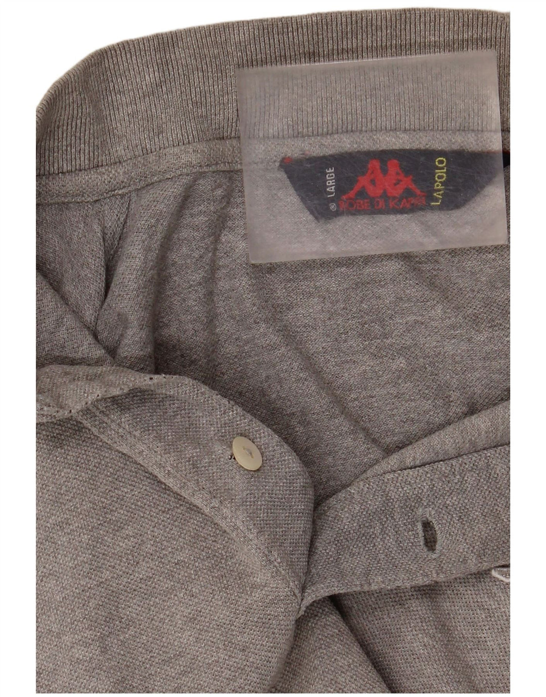 KAPPA Herren Langarm-Poloshirt, Größe L, Grau