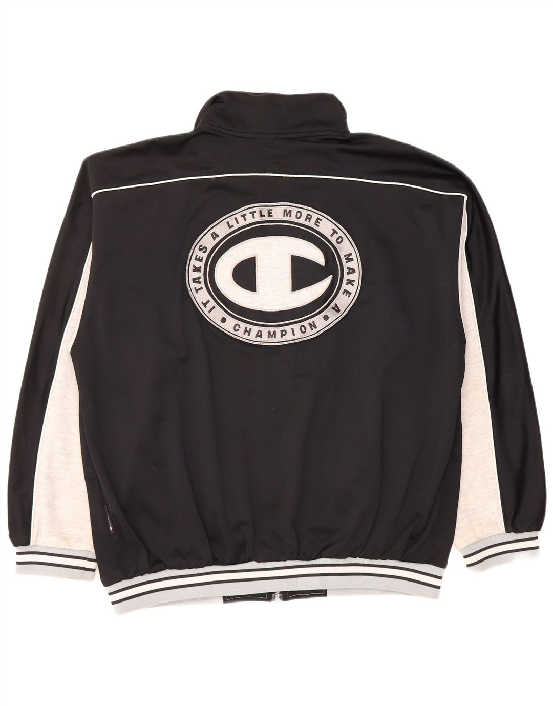 Champion Herren-Trainingsanzugoberteil mit Grafik, Größe L, Schwarz, Farbblock