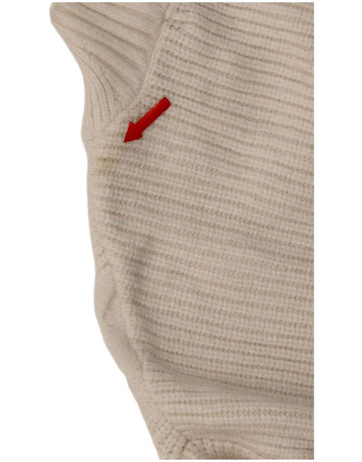Marks & Spencer Damen-Pullover mit Rollkragen, UK 14, Mittelweiß
