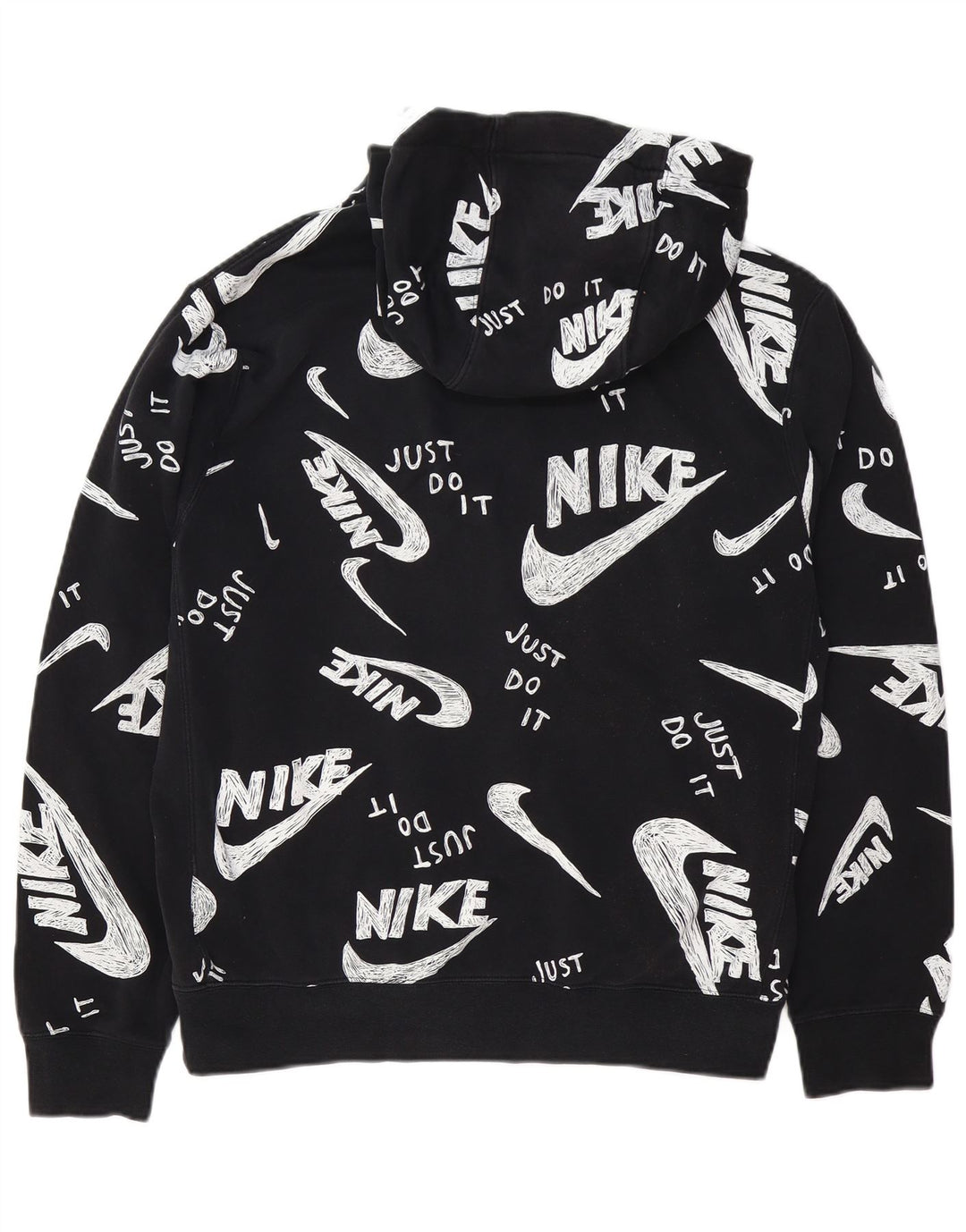 Nike Herren-Kapuzenpullover mit Grafik, mittelschwarz, Baumwolle