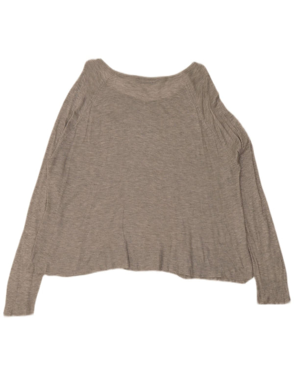 Zara Damen-Oversize-Blusenoberteil, Größe 46, Grau