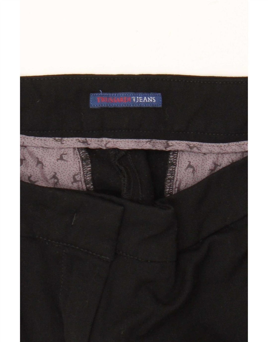 Gerade geschnittene Damenhose von Trussardi, W32, L26, Schwarz