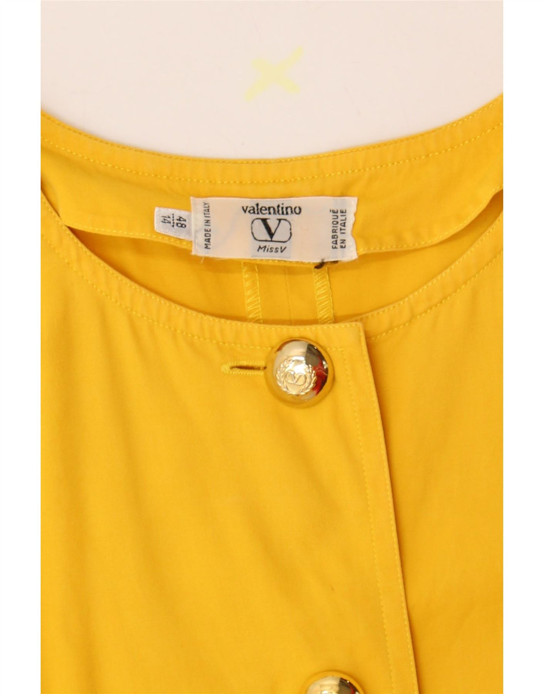 VALENTINO Womens Sheath Dress UK 14 Large Yellow Vintage Valentino and Second-Hand Valentino from Messina Hembry 