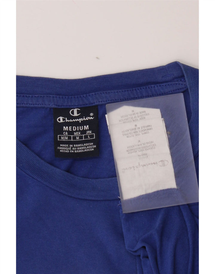 Champion Herren-T-Shirt mit Grafik, mittelblaue Baumwolle