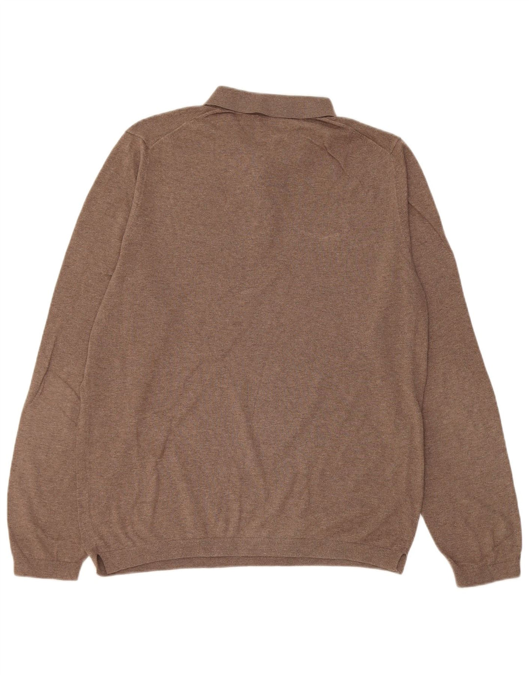 Massimo Dutti Herren-Pullover mit Polokragen, Größe L, Braun