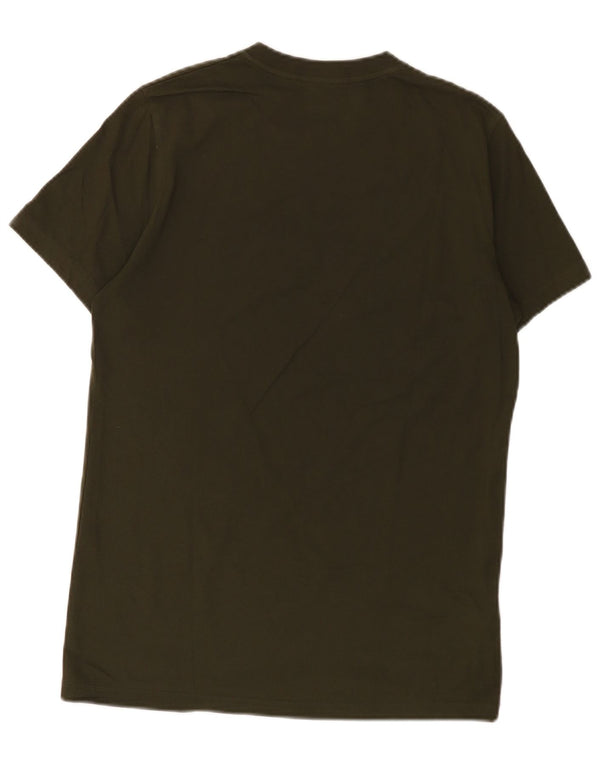 FRED PERRY Herren-T-Shirt mit Grafik, Größe S, Khaki, Baumwolle