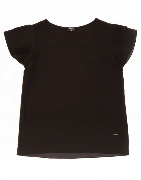 Brugi Damen Bluse Top UK 18 XL Schwarz