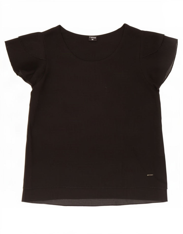 Brugi Damen Bluse Top UK 18 XL Schwarz