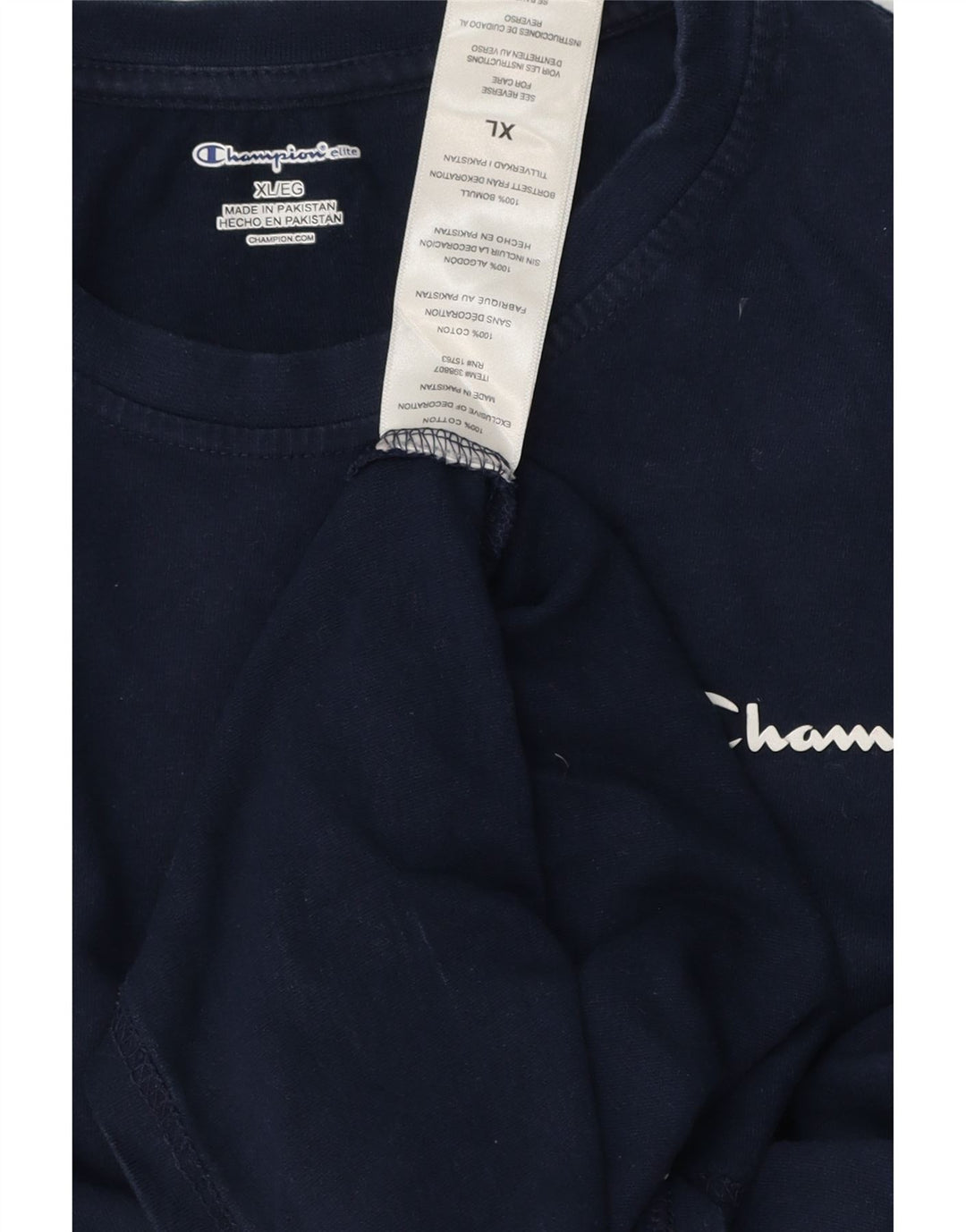 Champion Herren-Top, langärmelig, XL, Marineblau, Baumwolle