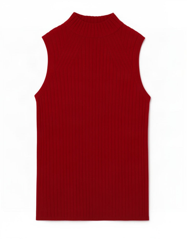 Marks & Spencer Damen Weste Tank Top UK 10 Small Rote Viskose