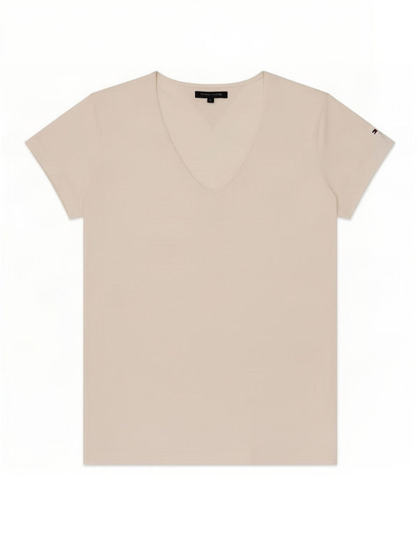 Tommy Hilfiger Damen Kurzarm-T-Shirt-Oberteil UK 18 XL Weiß
