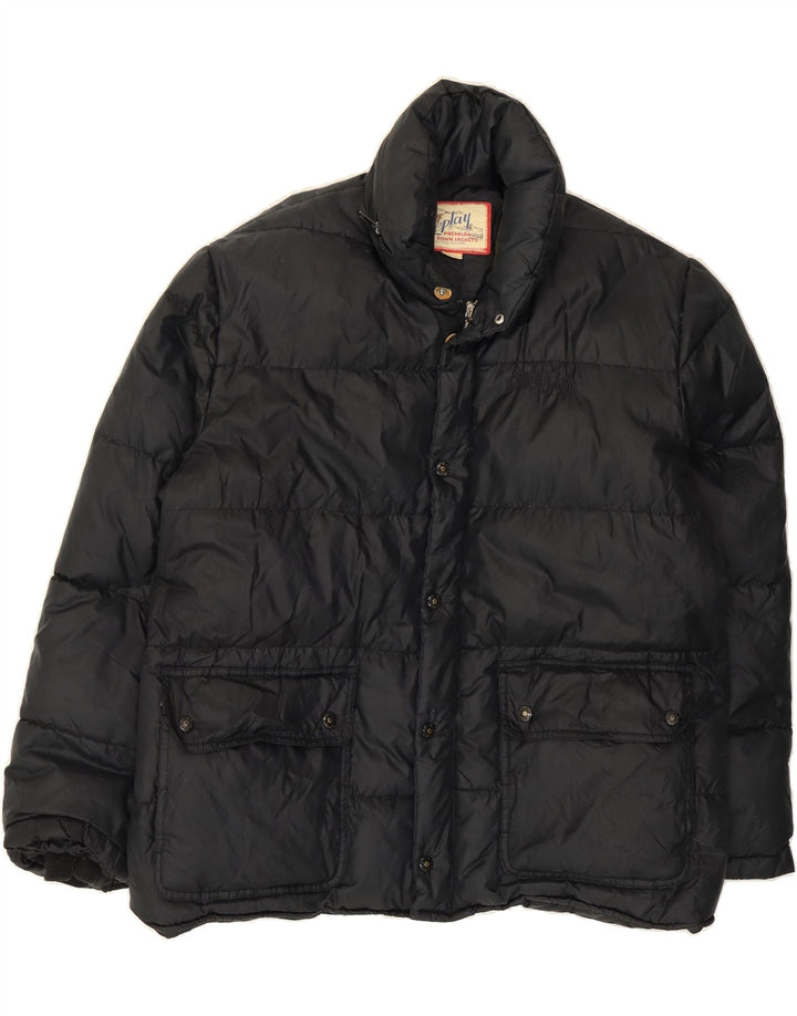 REPLAY Mens Padded Jacket UK 38 Medium Black Vintage Replay and Second-Hand Replay from Messina Hembry 