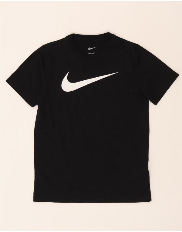 Nike Jungen Grafik T-Shirt Top 10–11 Jahre Mittelschwarzes Polyester