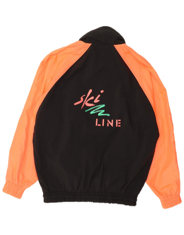 COSMOS Herren Loose Fit Graphic Windjacke UK 36 Small Schwarz