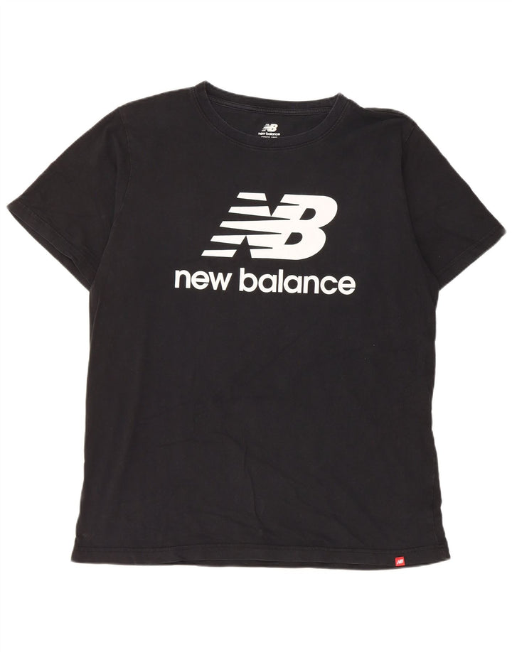 New Balance Herren Grafik T-Shirt Top XL Schwarz