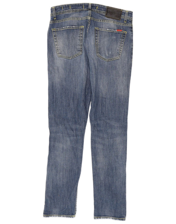 Liu Jo Herren Slim Jeans IT 45 Small W30 L30 Blaue Baumwolle