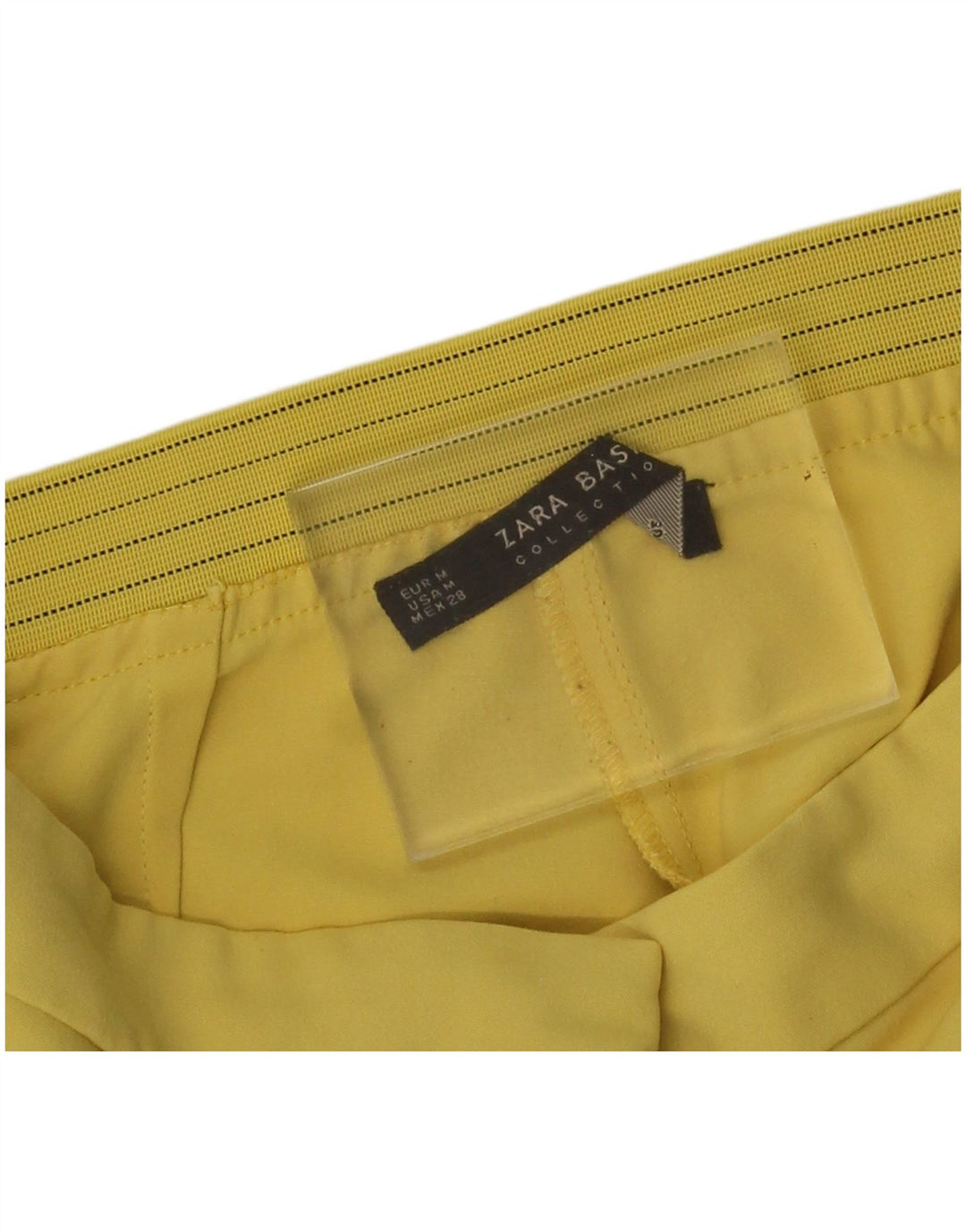 Zara Slim Chino-Hose für Damen, Größe M, W28, L26, Gelb