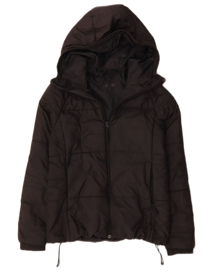 Adidas Damen-Jacke mit Kapuze, gepolstert, UK 8/10, Größe S, Schwarz, Polyester