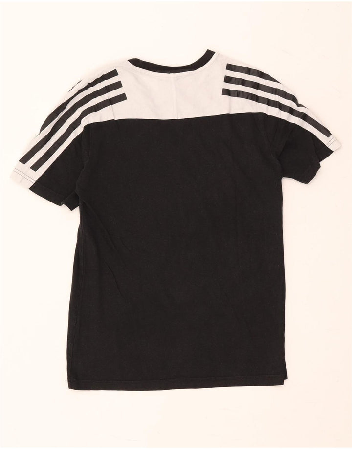 Adidas Herren T-Shirt Top Small Schwarz Colourblock Baumwolle