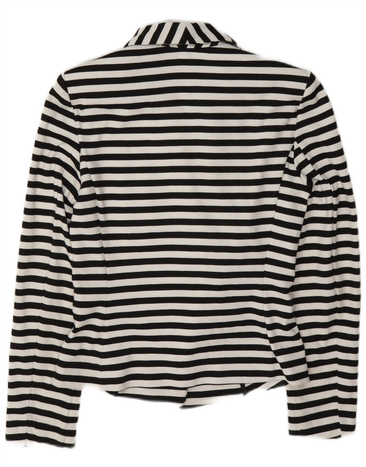 Marks & Spencer Damen Blazer Jacke UK 10 Small Marineblau gestreift nautisch