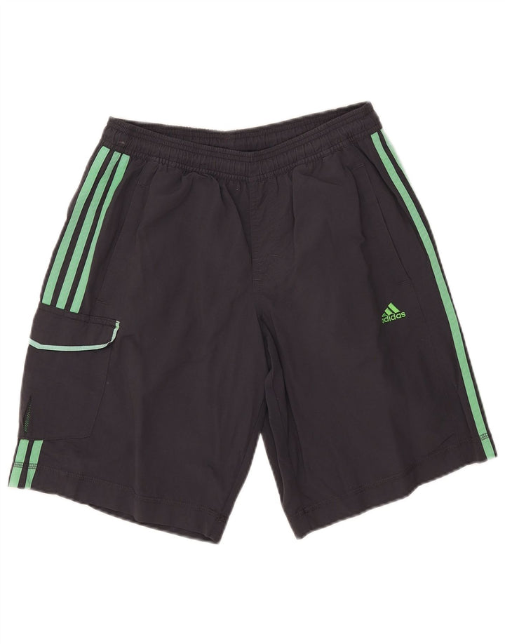 Adidas Herren Cargo Sport Shorts Kleines graues Nylon